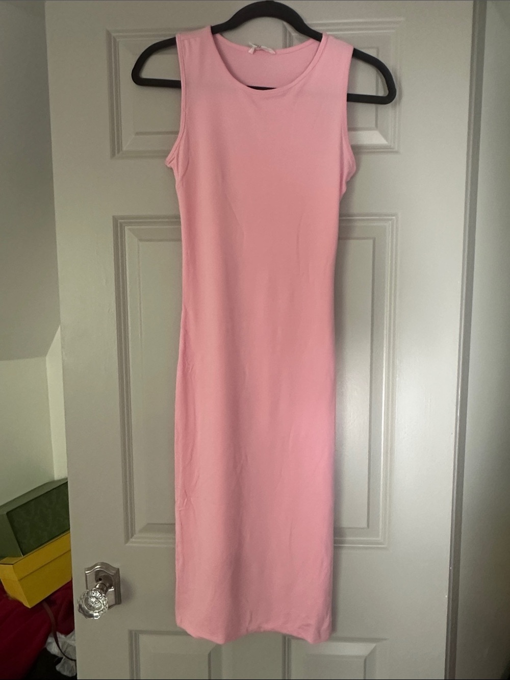 Sleeveless Pink Midi Dress